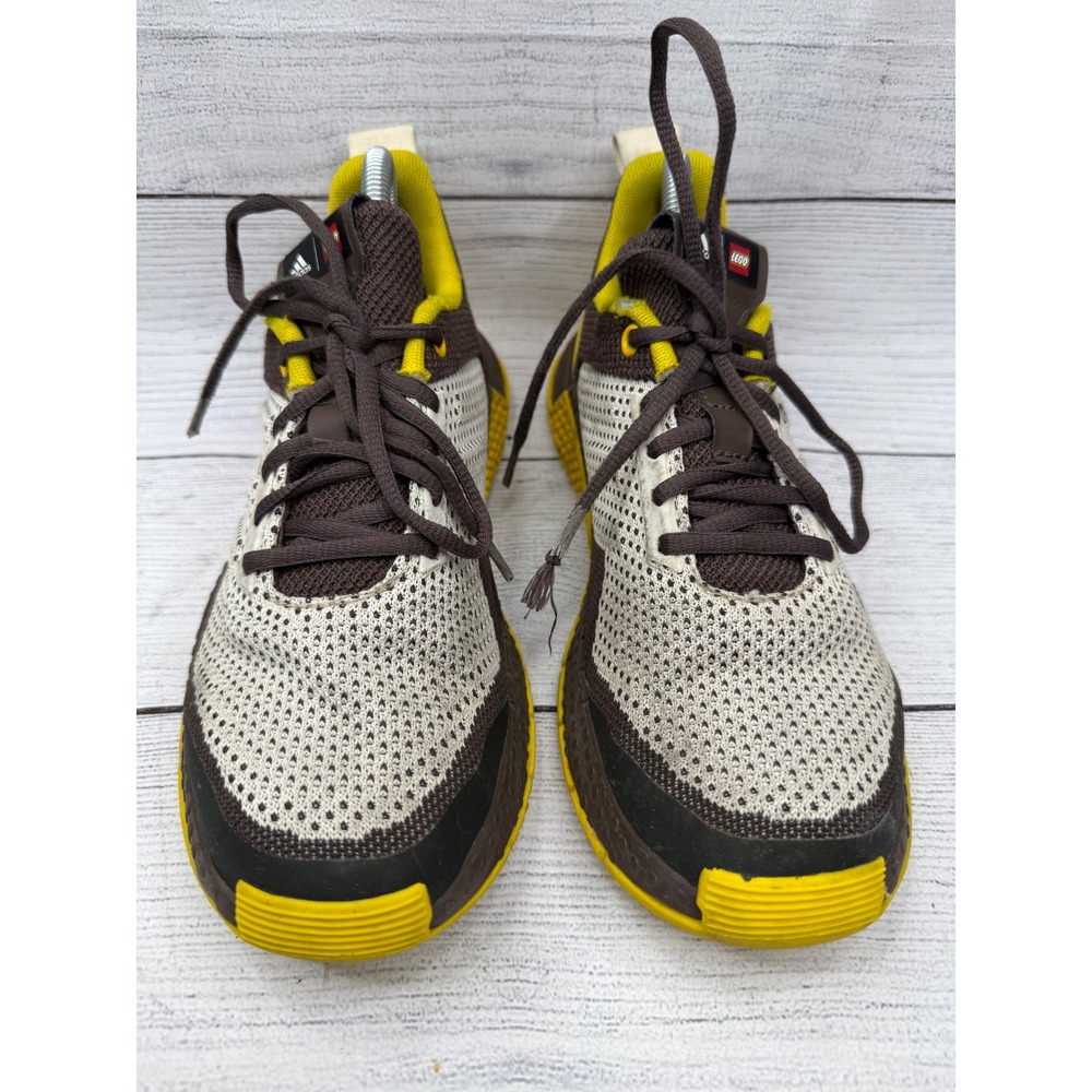 Adidas x LEGO Sport DNA Running Shoes Yellow Brown Sneakers Mens Size 6